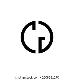 Creative Rounded Initial CG Letters Logo