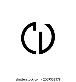 Creative Rounded Initial CV Letters Logo