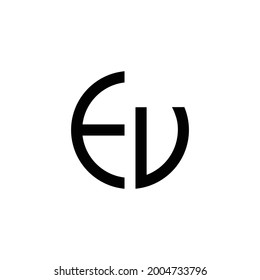 Kreatives Rounded Initial EU Letters Logo