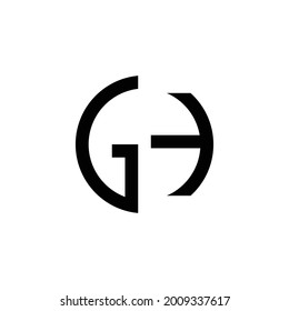 Creative Rounded Initial GT Letters Logo