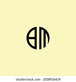 Creative Rounded Initial Letters BM Logo. It will be suitable for which company or brand name start those initial.