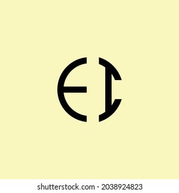 Creative Rounded Initial Letters EI Logo. It will be suitable for which company or brand name start those initial.