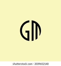 Creative Rounded Initial Letters GM Logo. It will be suitable for which company or brand name start those initial.