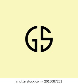 Creative Rounded Initial Letters GS Logo. It will be suitable for which company or brand name start those initial.