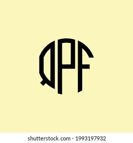 Creative Rounded Initial Letters QPF Logo. It will be suitable for which company or brand name start those initial.