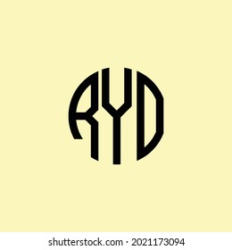 Creative Rounded Initial Letters RYO Logo. It will be suitable for which company or brand name start those initial.