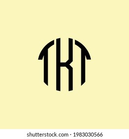 Creative Rounded Initial Letters TKT Logo. It will be suitable for which company or brand name start those initial.