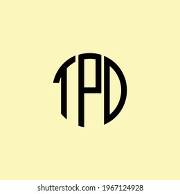 Creative Rounded Initial Letters TPD Logo. It will be suitable for which company or brand name start those initial.