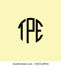 Creative Rounded Initial Letters TPE Logo. It will be suitable for which company or brand name start those initial.