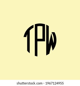 Creative Rounded Initial Letters TPW Logo. It will be suitable for which company or brand name start those initial.