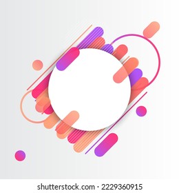 Creative Rounded Lines Edge. Place for Text. business brochure banner and poster template background