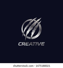 Creative Rounded Logo With Claw