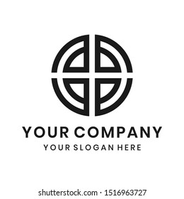 Creative rounded plus or medical cross logo design vector