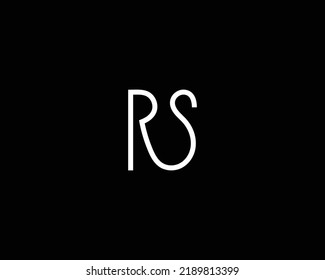 Creative RS-Buchstaben Logo Design Vektorvorlage