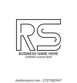 Design de logotipo criativo RS, marca minimalista moderna, ícone exclusivo rs, identidade RS profissional, identidade visual versátil limpa