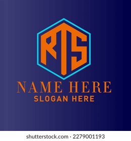 Creative RTS latter logo design vector
