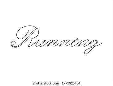 Logotipo creativo en ejecución.Dibujo continuo de líneas. 
