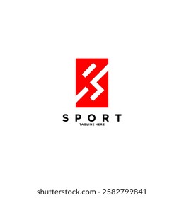 Creative running sport logo design premium vector