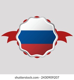Creative Russia Flag Sticker Emblem