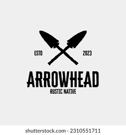 Creative rustic native arrowhead logo design vector concept illustration idea