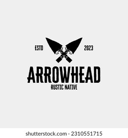 Creative rustic native arrowhead logo design vector concept illustration idea