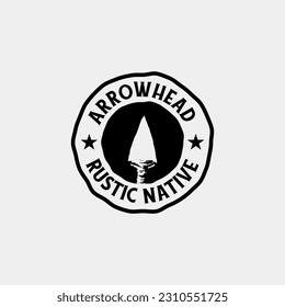 Creative rustic native arrowhead logo design vector concept illustration idea