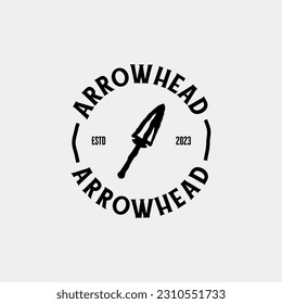 Creative rustic native arrowhead logo design vector concept illustration idea