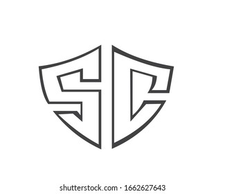 creative s and c logo design 