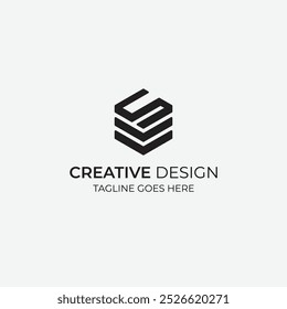 Creative S L hexagon minimal Logo Design