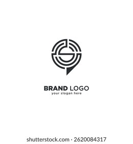 Diseño creativo del logotipo del chat de la letra de S, símbolo moderno de la mensajería para las marcas.