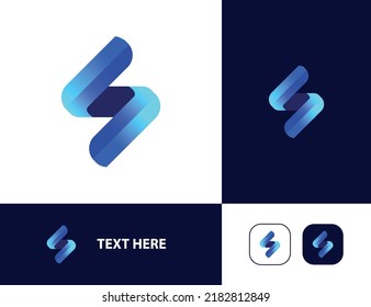 Creative S letter logo design vector illustration