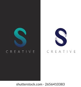 Design de logotipo criativo S Letter com marca elegante e moderna