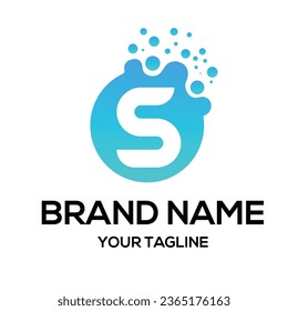 Diseño de plantilla de logotipo de carta creativa S