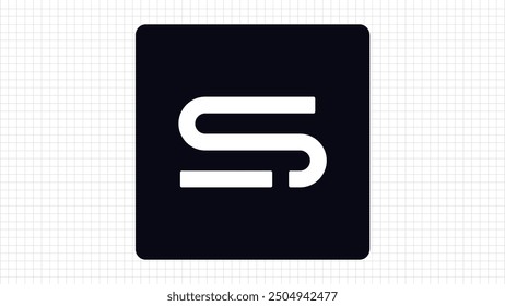 Creative S Letter Minimal Wide Typography Logo, Extra Wide S Letter Minimal Logo Sign, S Character Compressed Logo Symbol