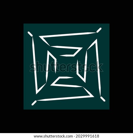 Creative S logo design. The arrangement of 4 copies of letter S in a rectangular square form. EPS8 file.