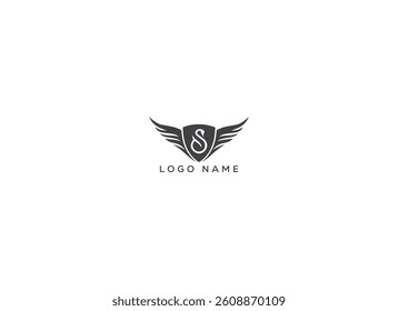 Creative S logo, Swan logo, Swan Wings logo, S with Wings logo