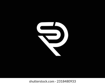 Creative s r letter logo design Vectors and Illustrations