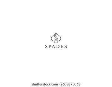Creative S Spades icon,Spades logo, S logo, Spades with S logo, Spades for your company