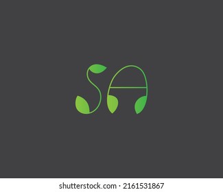 plantilla de diseño de logotipo de letras de Creative SA