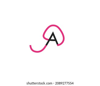 Vorlage für Creative AS- oder SA-Letter-Logo, Vektorgrafik