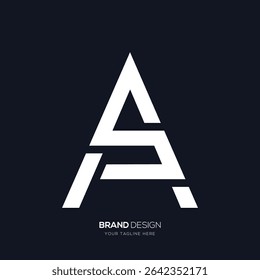 Creative SA lettermark logo with modern minimal design, perfect for branding, business, and identity.