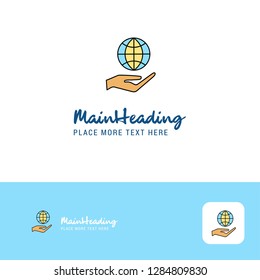 Creative Safe world  Logo Design. Flat color Logo place for Tagline. Vector Illustration