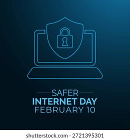El 10 de febrero se celebra anualmente una Plantilla de diseño del Día por una Internet más segura y creativa con Elementos de Vector de tecnologías limpias para concienciar sobre la protección en línea y la seguridad digital.