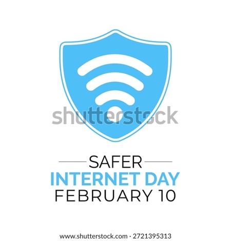 Creative Safer Internet Day design template with clean technology vector elements, observed annually on February 10 to raise awareness about online protection and digital safety.
