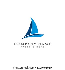 creative sailing logo design 