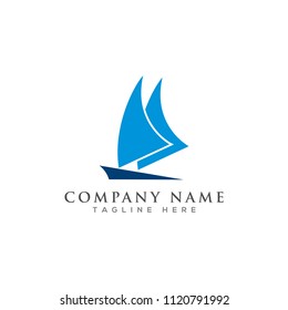 creative sailing logo design 