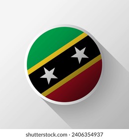 Creative Saint kitts and Nevis Flag Circle Badge