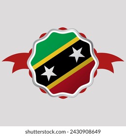 Creativo Saint Kitts y Nevis Bandera Pegatina Emblema