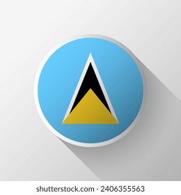 Creative Saint Lucia Flag Circle Badge