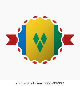 Creative Saint Vincent and the Grenadines Flag Emblem Badge